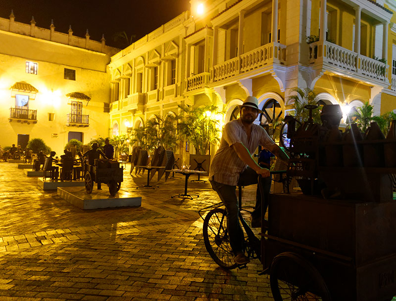 'Riding a Bike' outside Iglesia de San Pedro Claver
