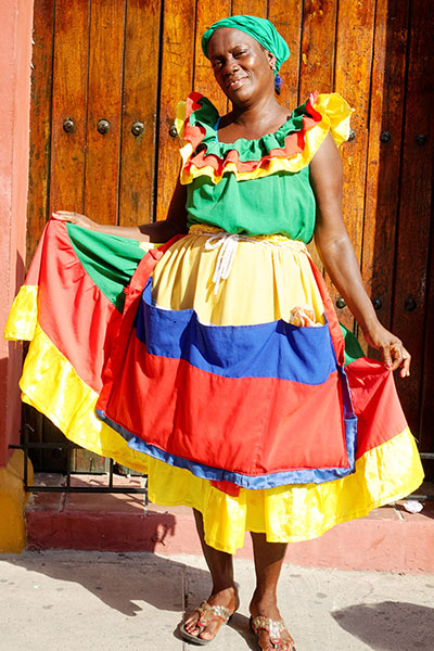 Palenquera Fruit Seller in Cartagena