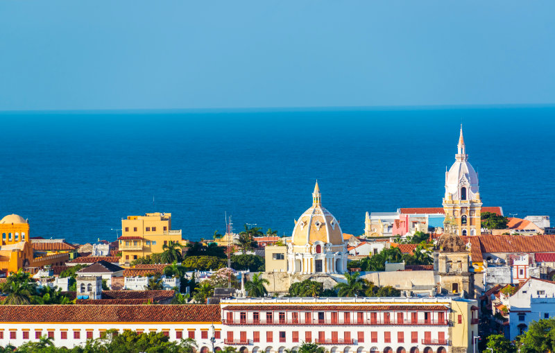 Is Cartagena expensive? A question mark on a colorful background.